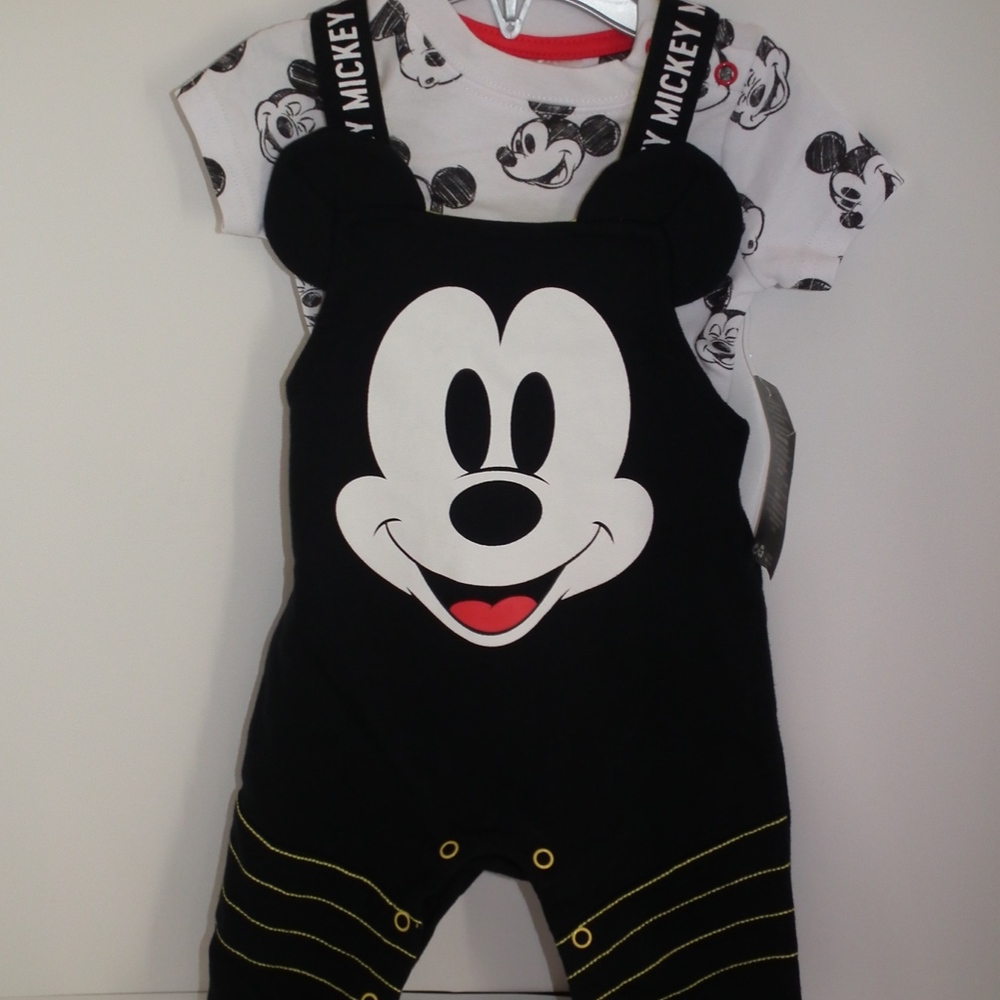 Disney Mickey Mouse Dungaree Set for Baby Size 3-6